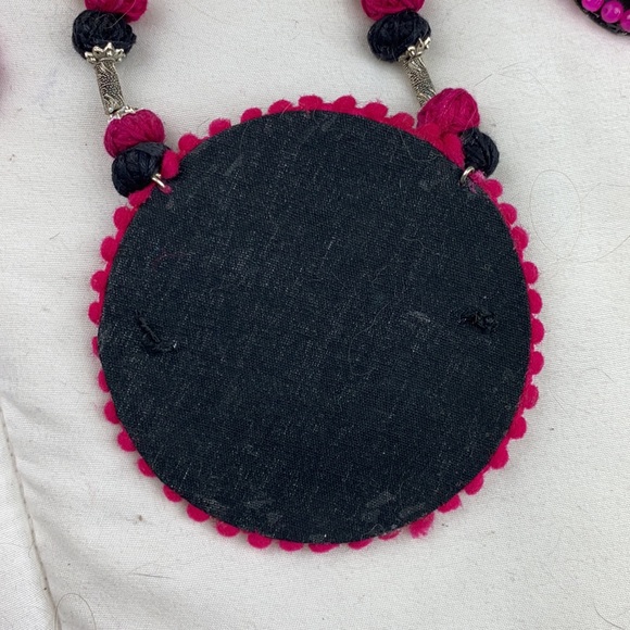 Goddess necklace & Earrings Durga Indian India Cowri Shells - Picture 4 of 7